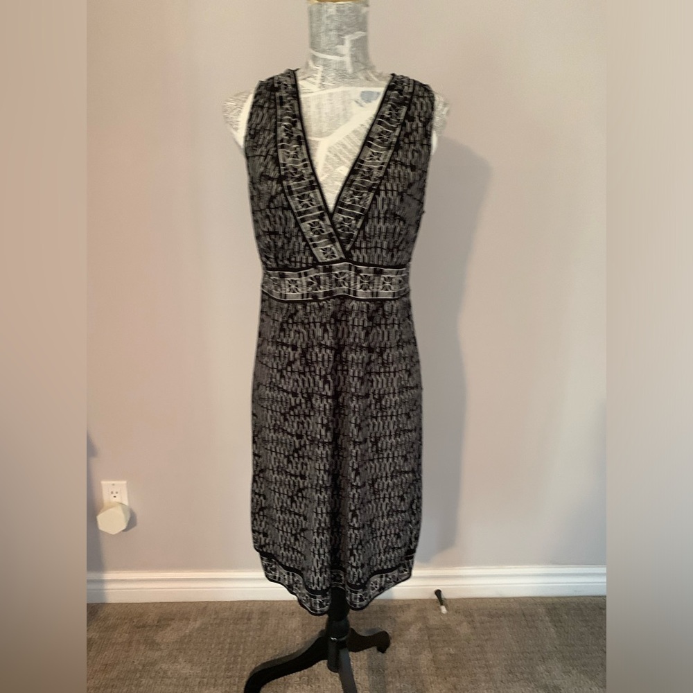 MAX STUDIO | Black & White Sleeveless Summer Dress | Sz L